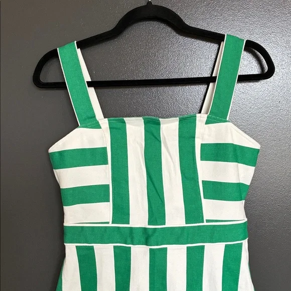 NWOT Hyacinth House Green & White Striped Hooper Denim Midi Dress Sz S - Picture 4 of 9